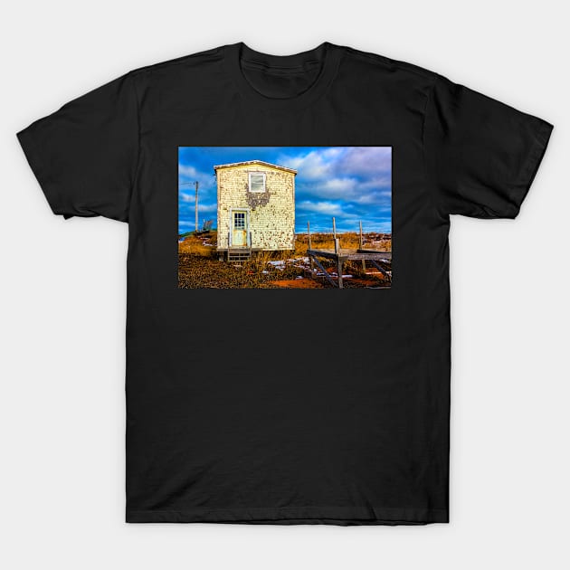 Fish Hut, North Rustico, PEI T-Shirt by Robert Alsop